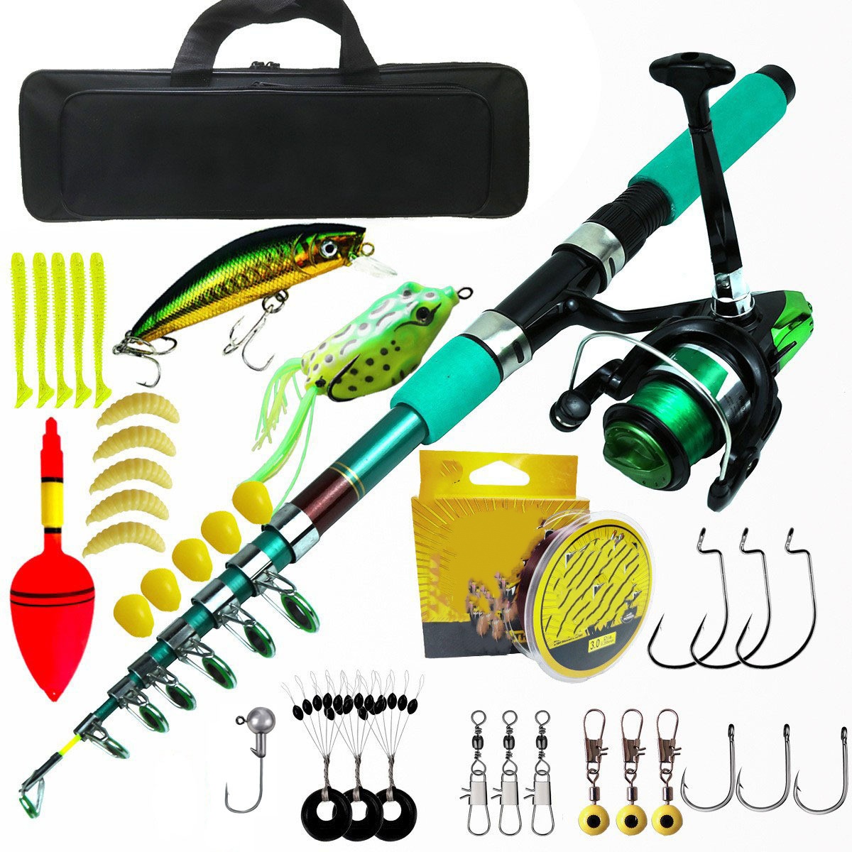 Kit Kombo Joran dan Reel Panci - Spinning Reel ulasan dan harga